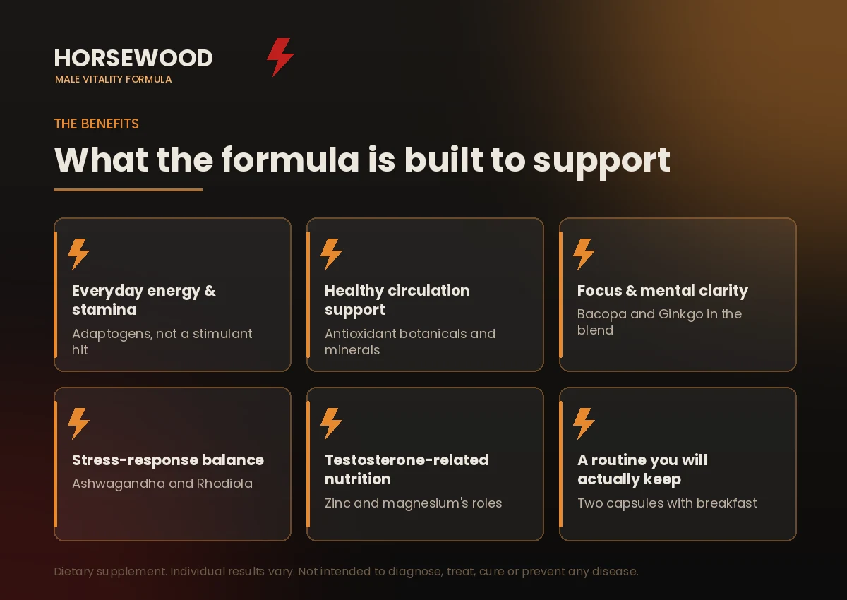 Horsewood benefits - what the formula is built to support